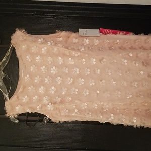 SD Collection Floral Embellished Dress - Cream